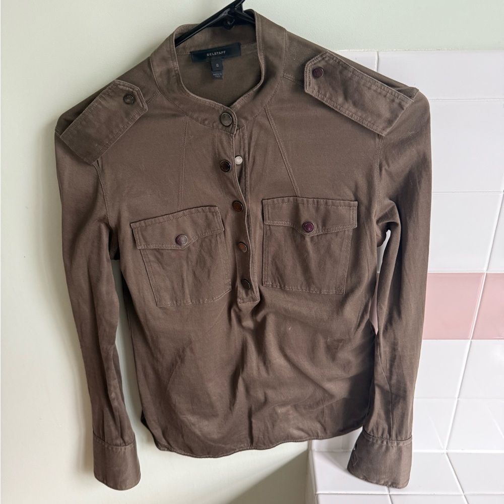 Belstaff Brown Button-Up Blouse